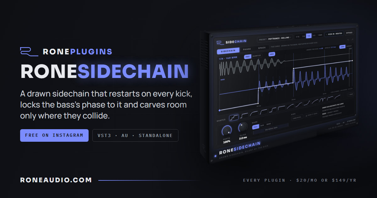 RONE Sidechain — Drawn Sidechain, Phase Lock and Carve Plugin | RONE ...